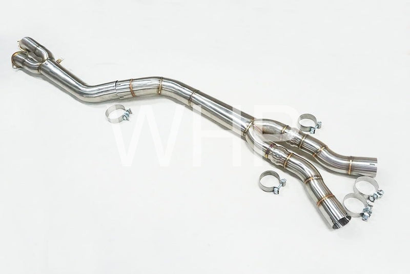 Load image into Gallery viewer, WHP BMW S58 M3 G80 M4 G82 Single Mid Pipe with Under-Brace
