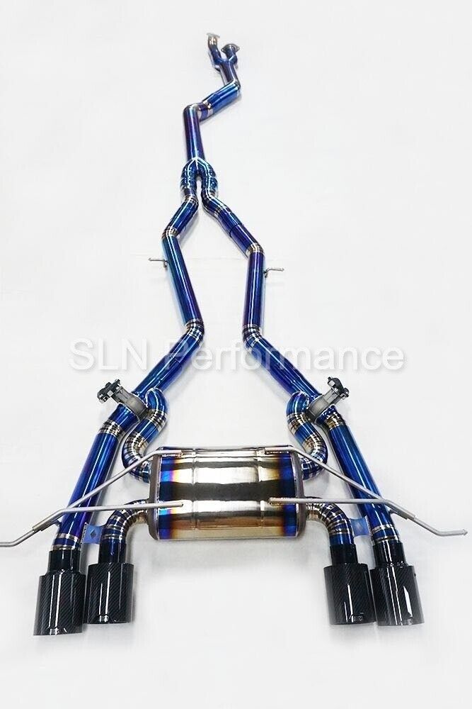 Load image into Gallery viewer, SLN BMW S58 M3 G80 M4 G82 Titanium Single Mid Cat Back with Under-Brace
