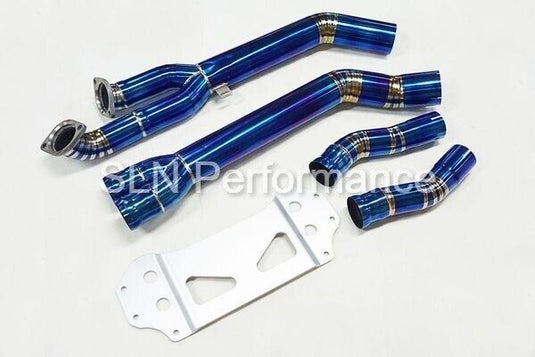 SLN BMW S58 M3 G80 M4 G82 Titanium Single Mid Pipe with Under-Brace