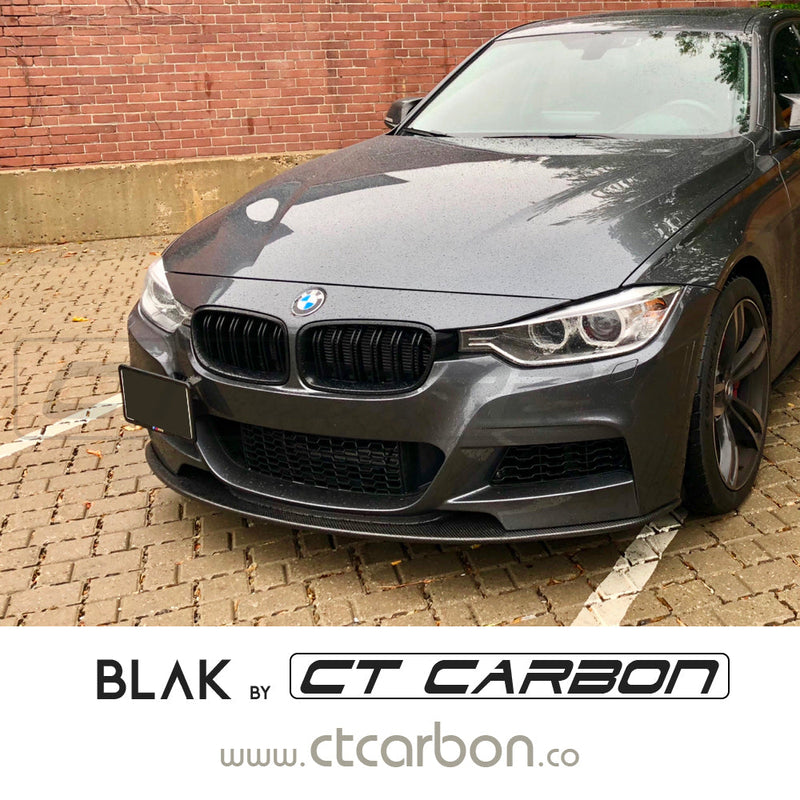 Load image into Gallery viewer, BMW F30 3 SERIES BLACK DOUBLE SLAT GRILLS - BLAK BY CT CARBON - CT Carbon
