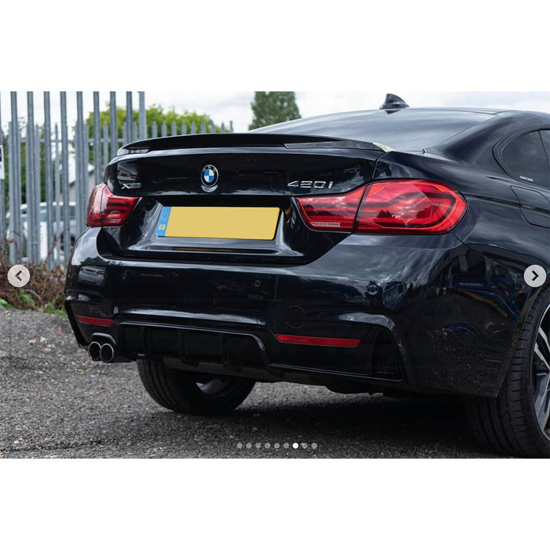 Load image into Gallery viewer, BMW 4 Series F32/F33/F36 Gloss Black Twin Left Exhaust Diffuser - BLAK BY CT CARBON
