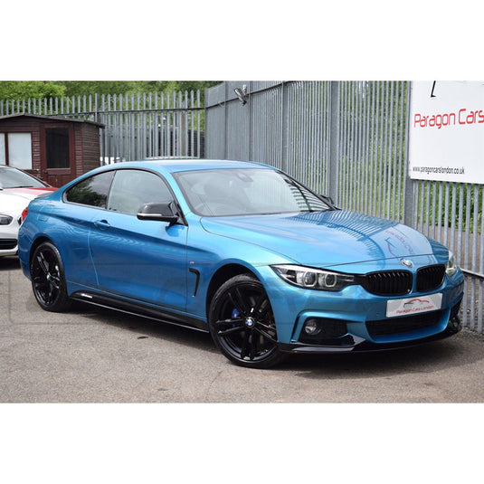 BMW 4 SERIES F32/F33/F36 GLOSS BLACK SPLITTER - MP STYLE - BLAK BY CT CARBON