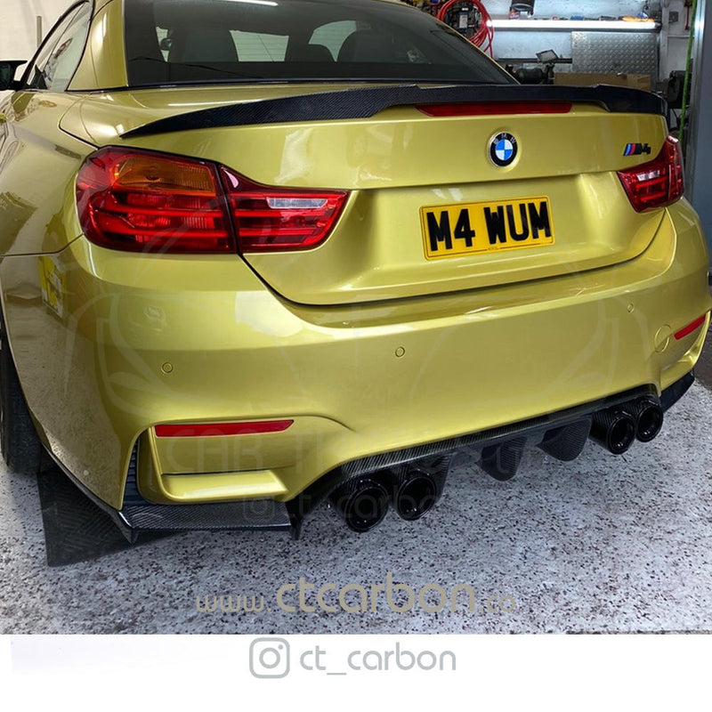 Load image into Gallery viewer, BMW M3/M4 (F80 F82 F83) CARBON FIBRE DIFFUSER - V-STYLE - CT Carbon
