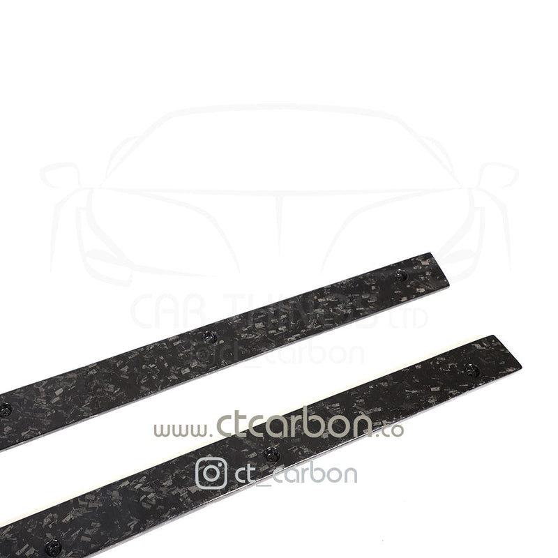 Load image into Gallery viewer, MERCEDES C63/C63S W205 COUPE &amp; SALOON FORGED CARBON FIBRE SIDE SKIRTS - D STYLE - CT Carbon
