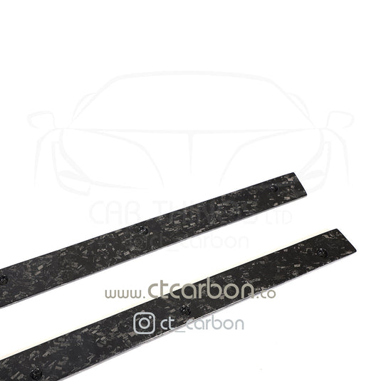 MERCEDES C63/C63S W205 COUPE & SALOON FORGED CARBON FIBRE SIDE SKIRTS - D STYLE - CT Carbon