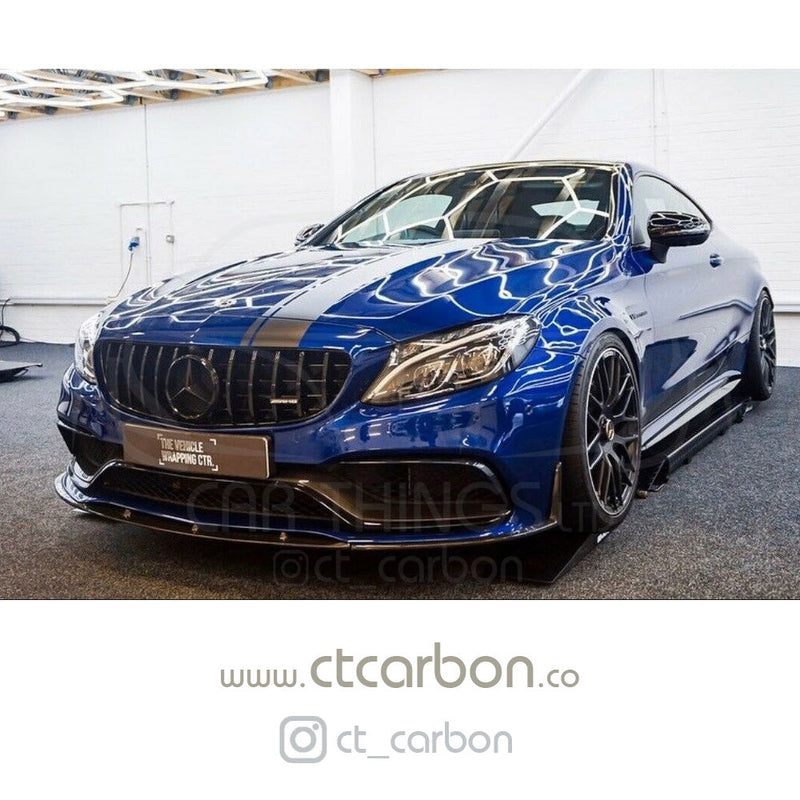 Load image into Gallery viewer, MERCEDES C63 W205 COUPE CARBON SPLITTER - ED1 STYLE - CT Carbon
