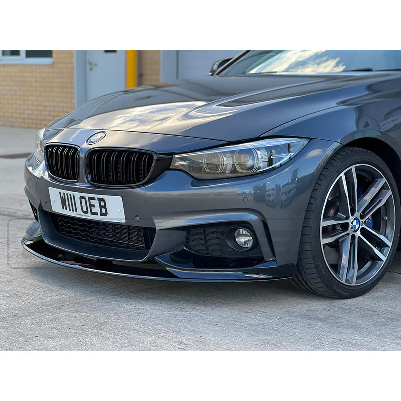 Load image into Gallery viewer, BMW 4 SERIES F32/F33/F36 GLOSS BLACK SPLITTER - MP STYLE - BLAK BY CT CARBON
