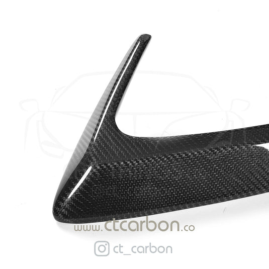 MERCEDES W205 C63 & C63S COUPE 2DR REAR BUMPER CARBON FIBRE CANARDS - CT Carbon