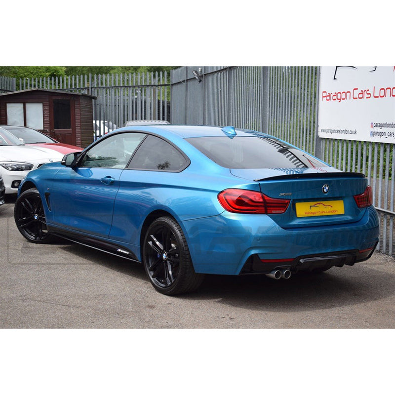 Load image into Gallery viewer, BMW 4 Series F32/F33/F36 Gloss Black Twin Left Exhaust Diffuser - BLAK BY CT CARBON
