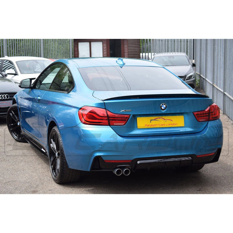 Load image into Gallery viewer, BMW 4 Series F32/F33/F36 Gloss Black Twin Left Exhaust Diffuser - BLAK BY CT CARBON
