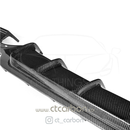 BMW F32 & F33 4 SERIES CARBON FIBRE DIFFUSER - MP STYLE - DUAL EXHAUST - CT Carbon