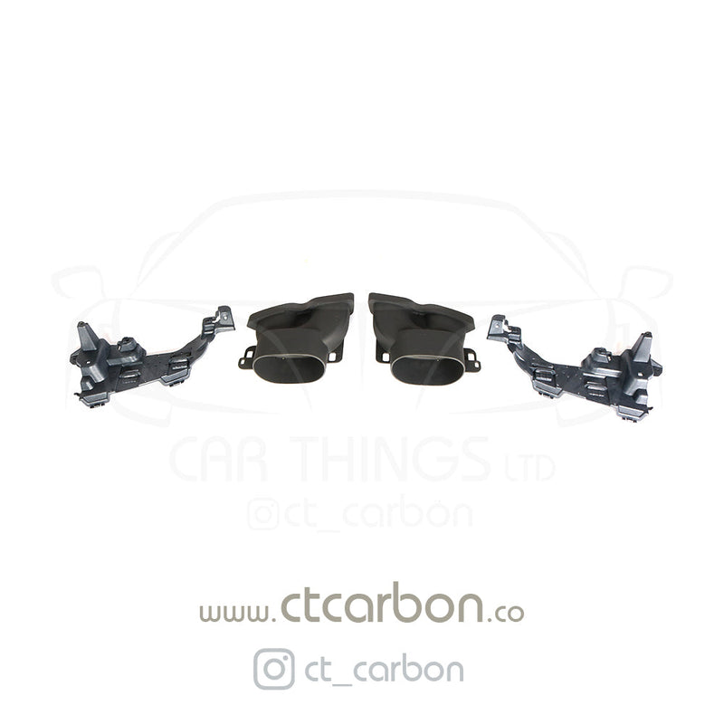 Load image into Gallery viewer, MERCEDES W205 C63 &amp; C63S SALOON 4DR CARBON FIBRE DIFFUSER &amp; EXHAUST TIPS - B STYLE - CT Carbon
