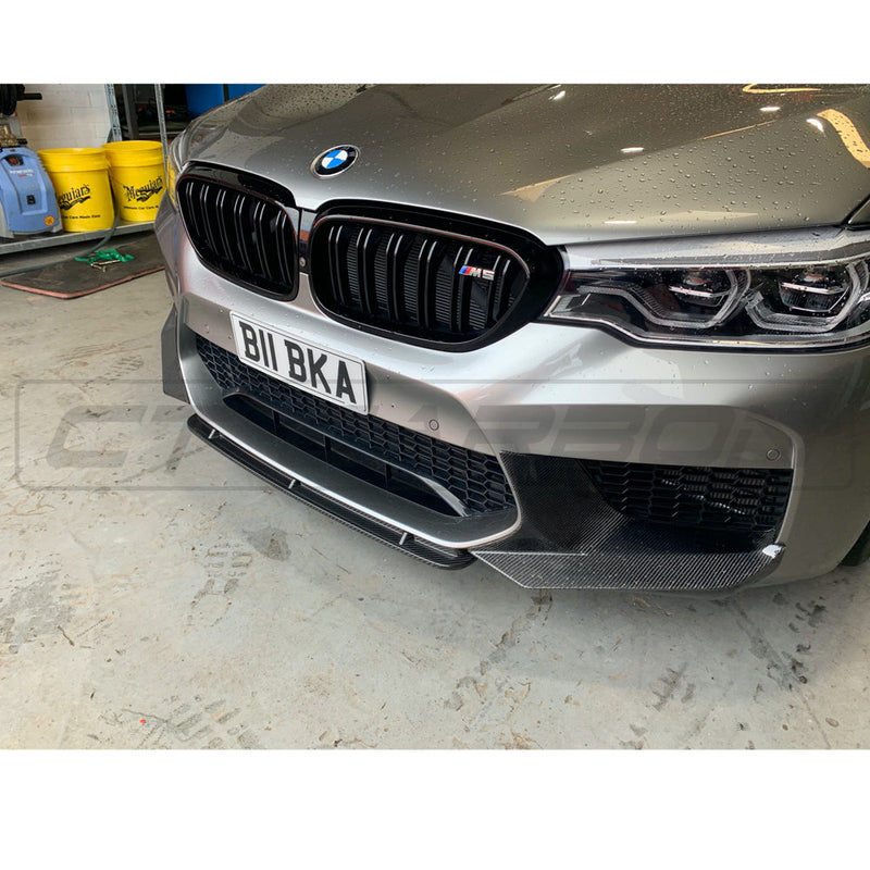 Load image into Gallery viewer, BMW F90 M5 CARBON FIBRE MIDDLE SPLITTER - S STYLE
