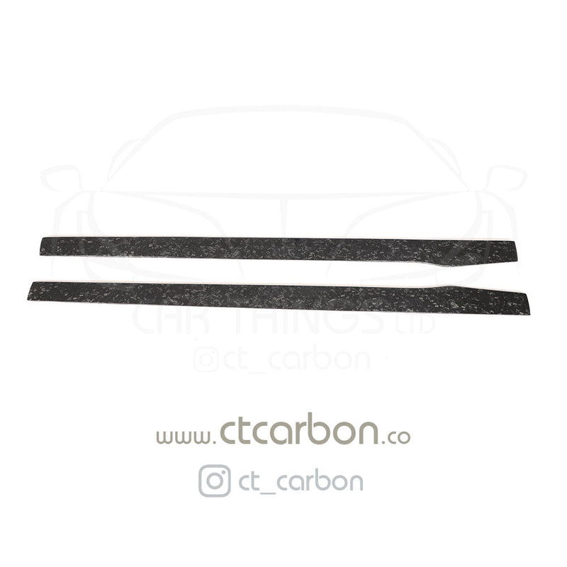 Load image into Gallery viewer, MERCEDES C63/C63S W205 COUPE &amp; SALOON FORGED CARBON FIBRE SIDE SKIRTS - D STYLE - CT Carbon
