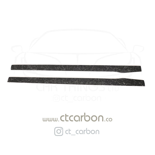 MERCEDES C63/C63S W205 COUPE & SALOON FORGED CARBON FIBRE SIDE SKIRTS - D STYLE - CT Carbon