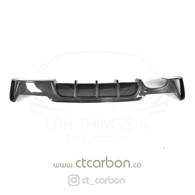 Load image into Gallery viewer, BMW F32 &amp; F33 4 SERIES CARBON FIBRE DIFFUSER - MP STYLE - TWIN EXHAUST - CT Carbon
