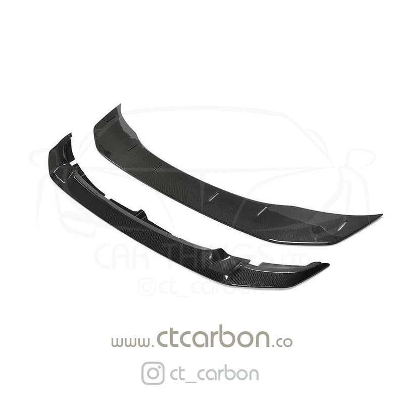 Load image into Gallery viewer, BMW M3/M4 (F80 F82 F83) CARBON FIBRE SPLITTER (2 PIECE) - GTS STYLE - CT Carbon
