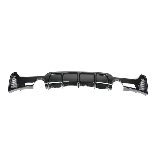 BMW 4 Series F32/F33/F36 Gloss Black Dual Exit Exhaust Diffuser - BLAK BY CT CARBON