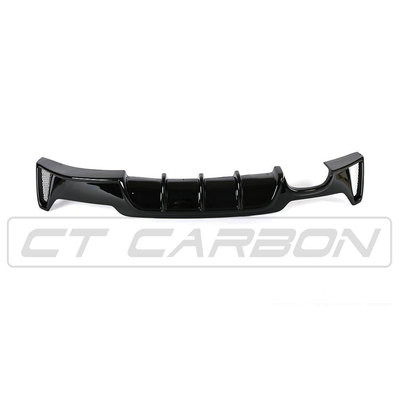 Load image into Gallery viewer, BMW 4 Series F32/F33/F36 Gloss Black Twin Left Exhaust Diffuser - BLAK BY CT CARBON
