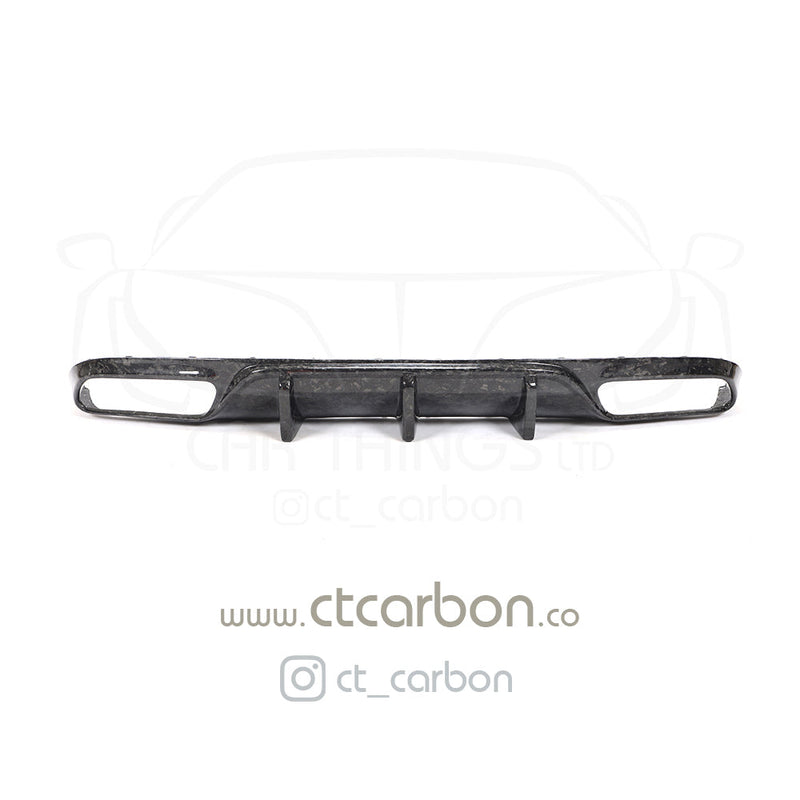 Load image into Gallery viewer, MERCEDES C63/C63S W205 COUPE FORGED CARBON FIBRE DIFFUSER - BIG FIN - CT Carbon
