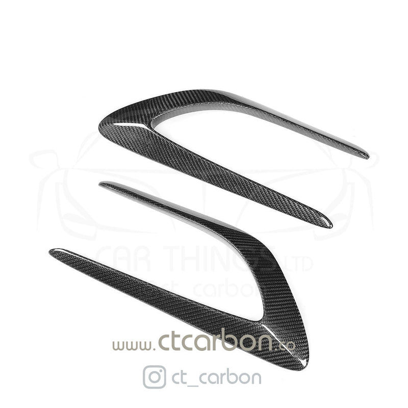 Load image into Gallery viewer, MERCEDES C63/C63S W205 COUPE &amp; SALOON CARBON FIBRE WING TRIMS - CT Carbon
