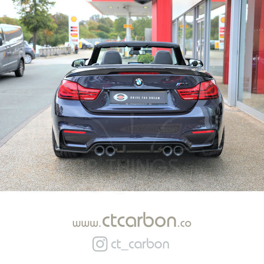 BMW M4 F83 & F33 4 SERIES CARBON FIBRE SPOILER - V STYLE - CT Carbon