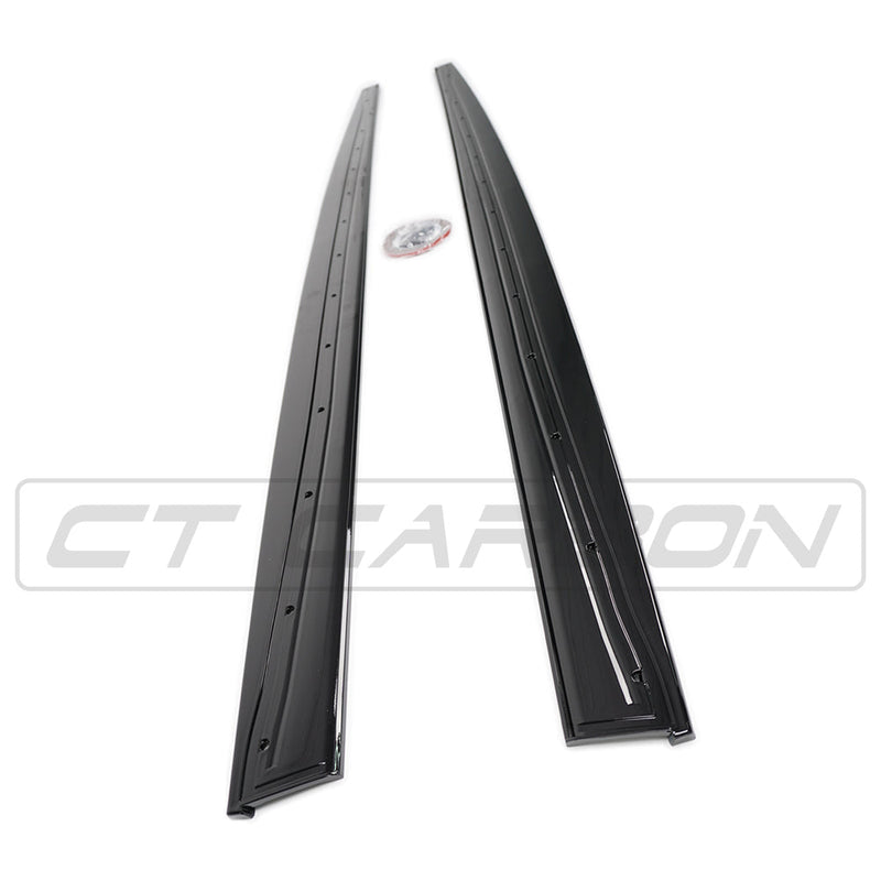 Load image into Gallery viewer, BMW 4 SERIES F32/F33/F36 GLOSS BLACK SIDE SKIRTS - MP STYLE - BLAK BY CT CARBON
