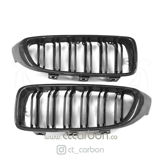 BMW M3/M4 (F80 F82 F83) CARBON FIBRE GRILLS - CT Carbon