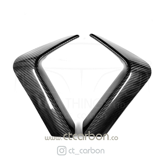 BMW M3 & M4 F80 F81 F82 REAR CARBON FIBRE BUMPER CANARDS - CT Carbon