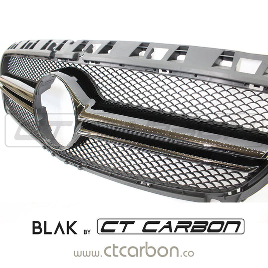 MERCEDES W176 A-CLASS & CLA-CLASS 2010-2016 BLACK GRILL - BLAK BY CT CARBON - CT Carbon