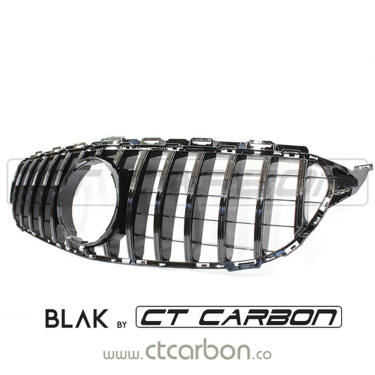 MERCEDES W205 C CLASS 2014-2018 BLACK GRILL (WITHOUT CAMERA) - BLAK BY CT CARBON - CT Carbon