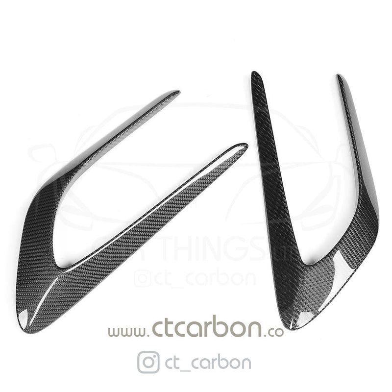 Load image into Gallery viewer, MERCEDES C63/C63S W205 COUPE &amp; SALOON CARBON FIBRE WING TRIMS - CT Carbon
