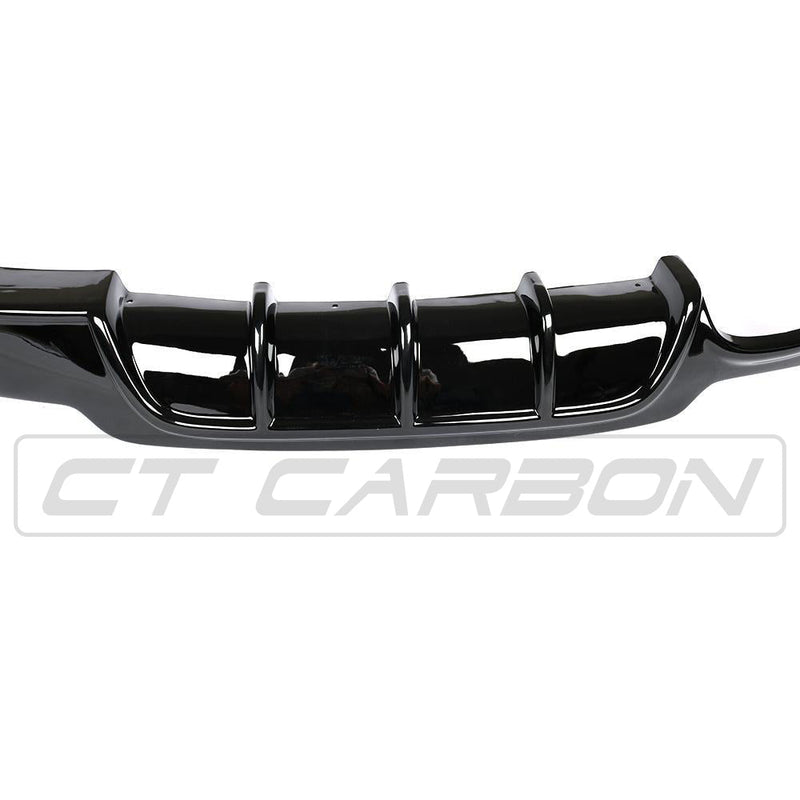 Load image into Gallery viewer, BMW 4 Series F32/F33/F36 Gloss Black Twin Left Exhaust Diffuser - BLAK BY CT CARBON
