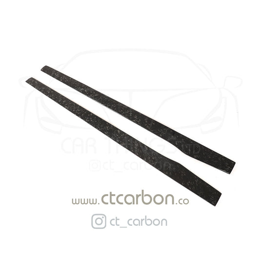 MERCEDES C63/C63S W205 COUPE & SALOON FORGED CARBON FIBRE SIDE SKIRTS - D STYLE - CT Carbon