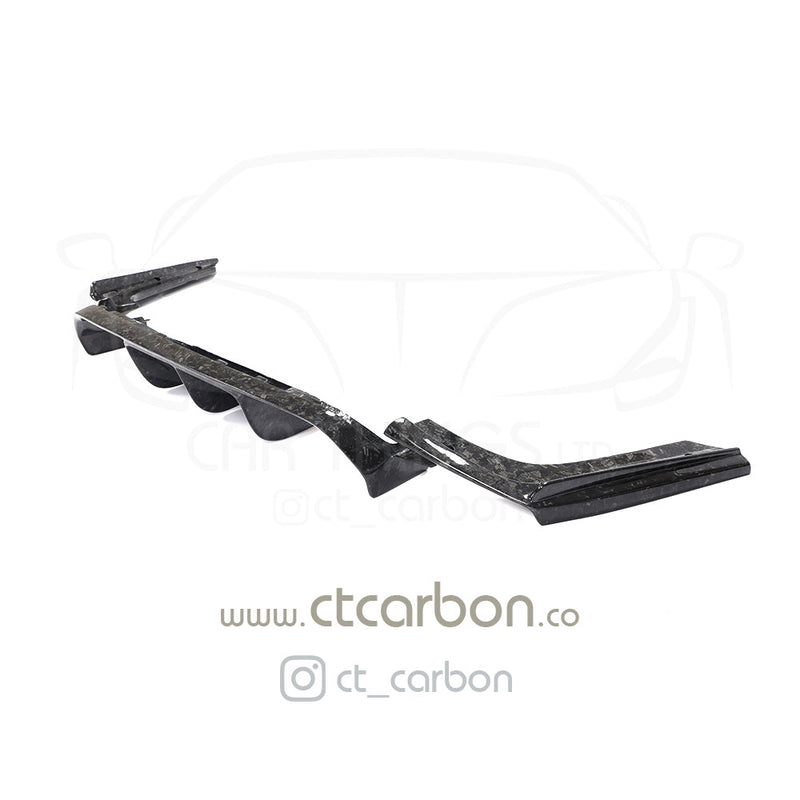 Load image into Gallery viewer, BMW M3/M4 (F80 F82 F83) FORGED CARBON FIBRE DIFFUSER - V STYLE - CT Carbon
