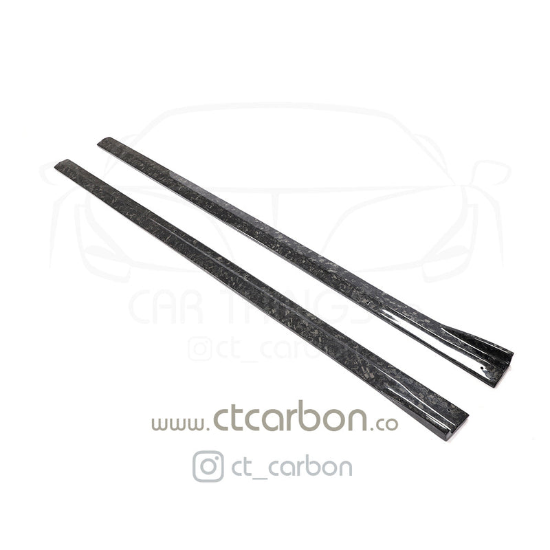 Load image into Gallery viewer, BMW M2 / M2C F87 FORGED CARBON FIBRE SIDE SKIRTS - 3D STYLE - CT Carbon
