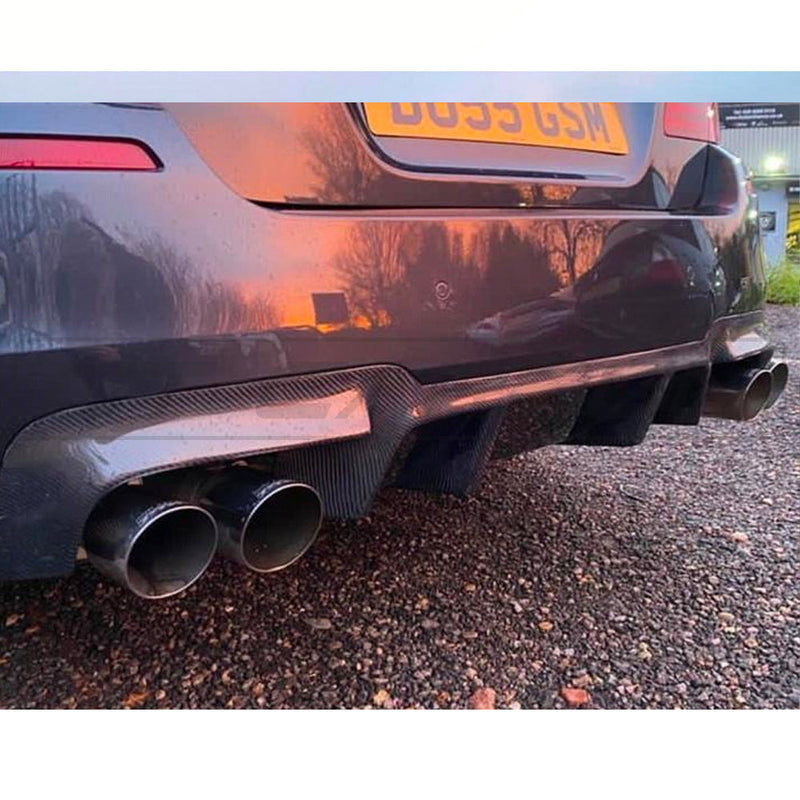 Load image into Gallery viewer, BMW F10 M5 CARBON FIBRE DIFFUSER - V STYLE
