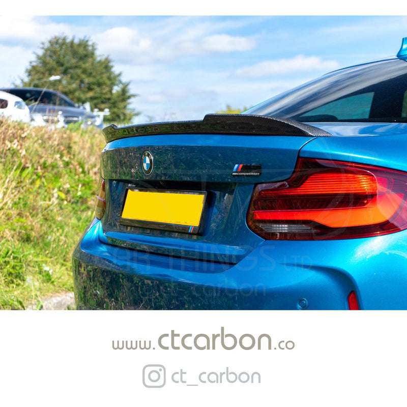 Load image into Gallery viewer, BMW M2 / M2C F87 &amp; F22 2 SERIES CARBON FIBRE SPOILER - CS STYLE - CT Carbon
