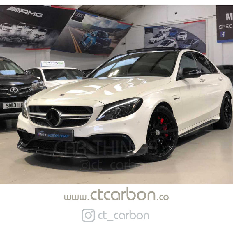 Load image into Gallery viewer, MERCEDES C63 W205 SALOON/ESTATE CARBON FIBRE SPLITTER - B-STYLE - CT Carbon
