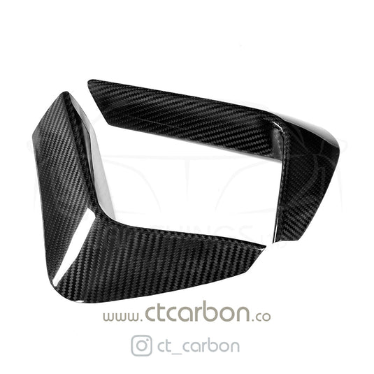 BMW M3 & M4 F80 F81 F82 REAR CARBON FIBRE BUMPER CANARDS - CT Carbon