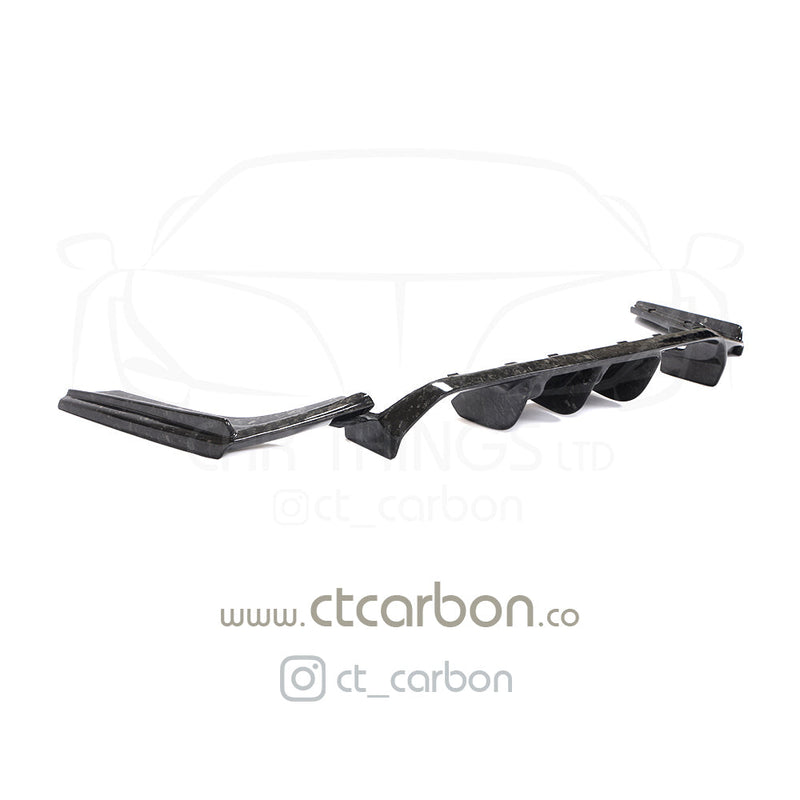 Load image into Gallery viewer, BMW M3/M4 (F80 F82 F83) FORGED CARBON FIBRE DIFFUSER - V STYLE - CT Carbon
