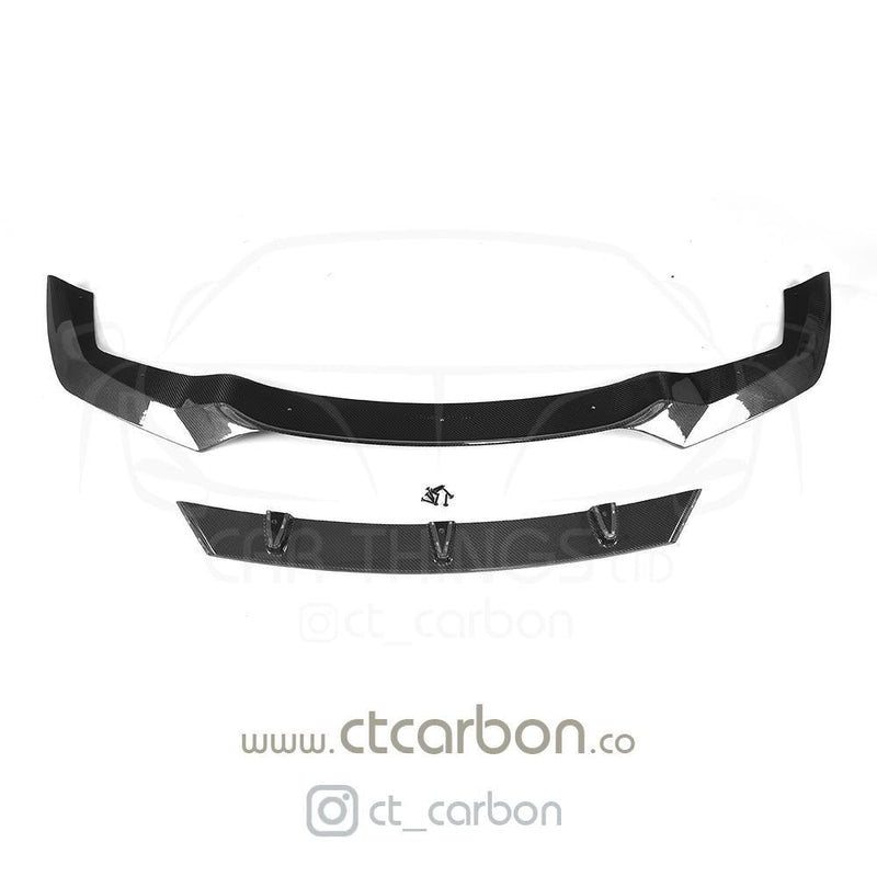 Load image into Gallery viewer, BMW M2 F87 N55(OG) CARBON FIBRE SPLITTER - V-STYLE - CT Carbon
