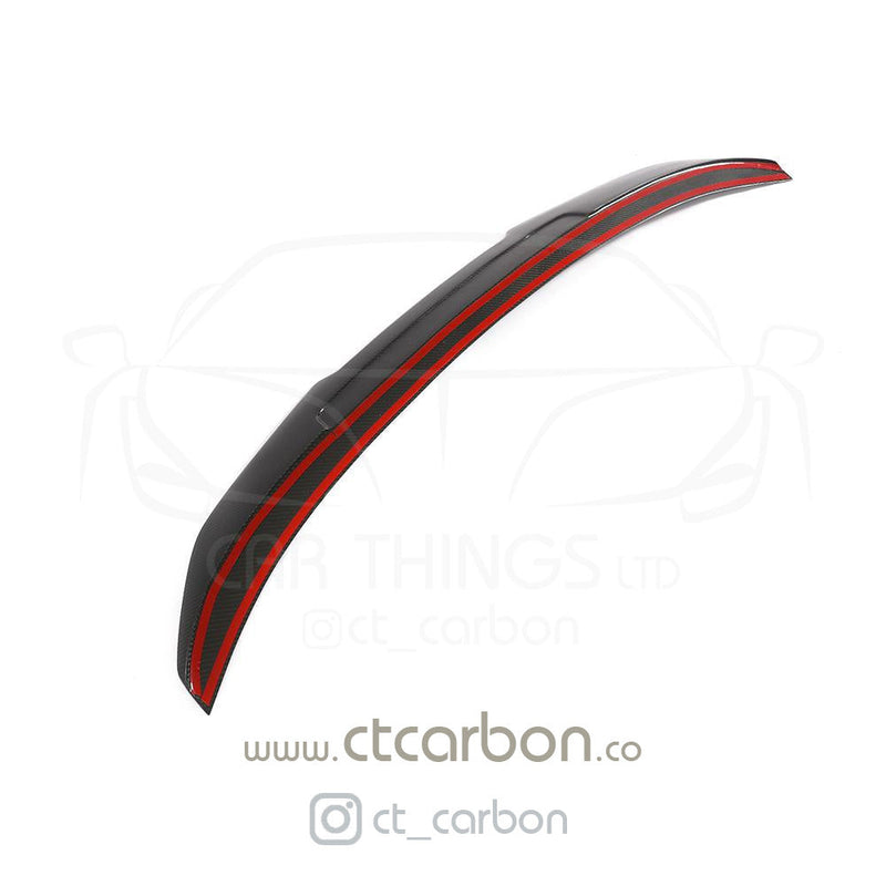 Load image into Gallery viewer, BMW M3 F80 &amp; F30 3 SERIES CARBON FIBRE SPOILER - PS DUCKTAIL STYLE - CT Carbon
