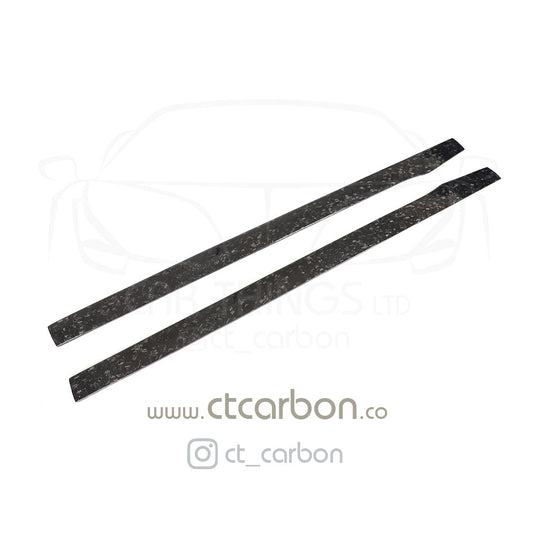 MERCEDES C63/C63S W205 COUPE & SALOON FORGED CARBON FIBRE SIDE SKIRTS - D STYLE - CT Carbon