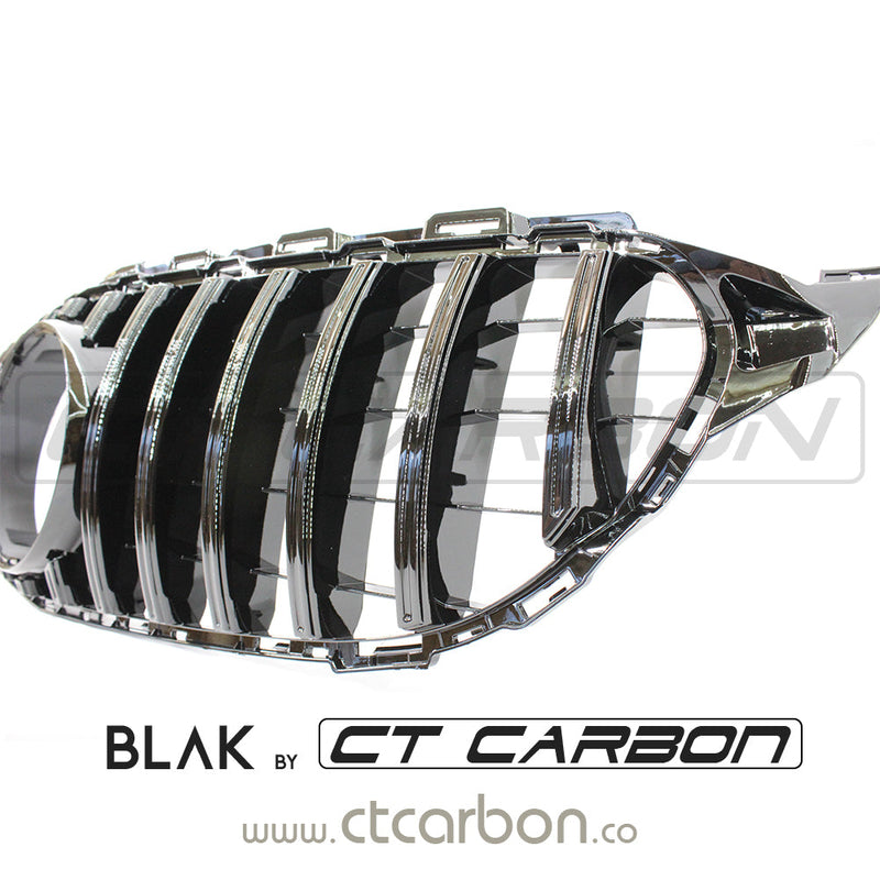 Load image into Gallery viewer, MERCEDES W205 C CLASS 2014-2018 BLACK GRILL (WITHOUT CAMERA) - BLAK BY CT CARBON - CT Carbon
