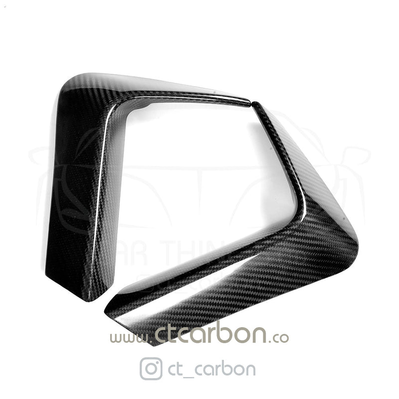 Load image into Gallery viewer, BMW M3 &amp; M4 F80 F81 F82 REAR CARBON FIBRE BUMPER CANARDS - CT Carbon
