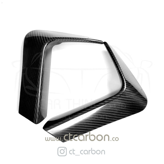 BMW M3 & M4 F80 F81 F82 REAR CARBON FIBRE BUMPER CANARDS - CT Carbon