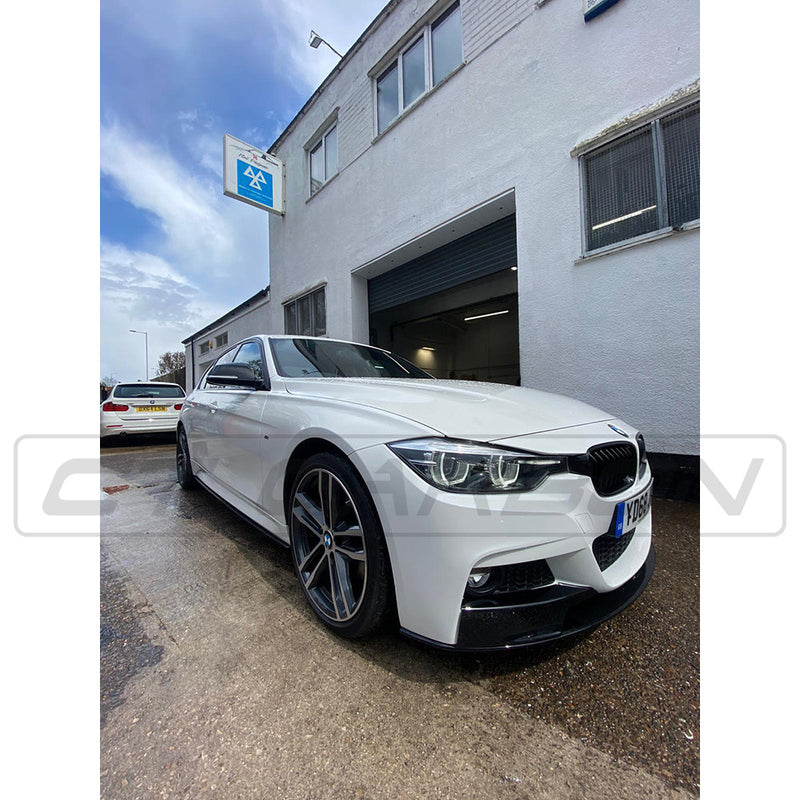 Load image into Gallery viewer, BMW 3 SERIES F30 GLOSS BLACK SPLITTER - MP STYLE - BLAK BY CT CARBON
