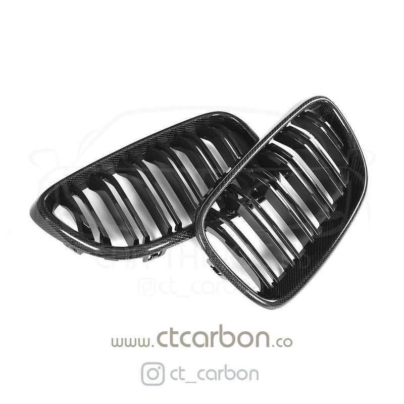 Load image into Gallery viewer, BMW M2/2 SERIES F87/F22 CARBON FIBRE GRILLS - CT Carbon
