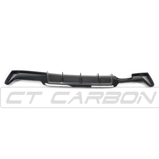 BMW 4 Series F32/F33/F36 Gloss Black Twin Left Exhaust Diffuser - BLAK BY CT CARBON